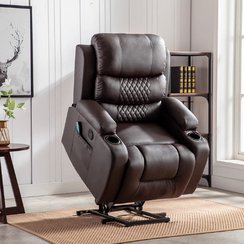 Oversize Power Lift Recliner Chair with Heated and Vibration Massage for Elderly